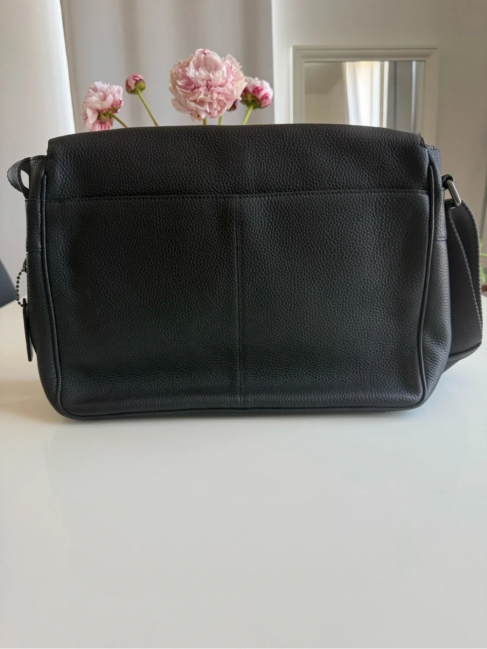 Coach Black Pebbled Leather Messenger